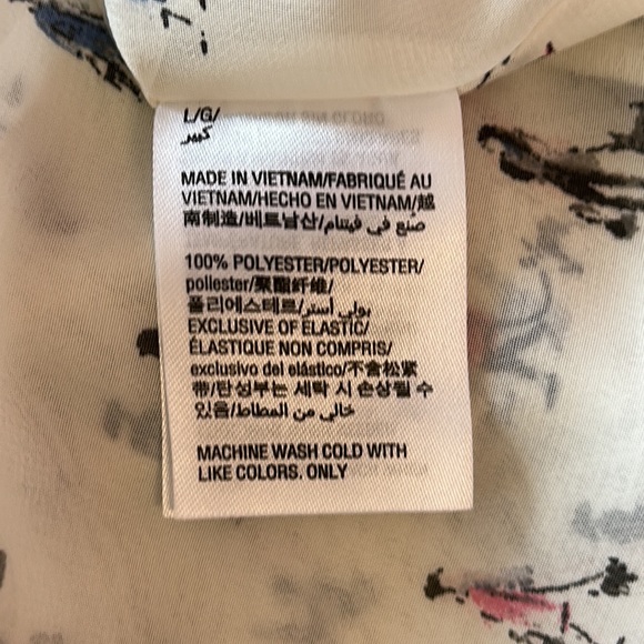 Madison Jules Long Sleeve Ruffle Button Down Blouse- Sz Large - Picture 7 of 7